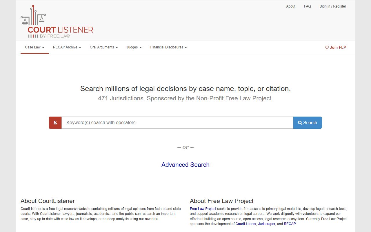 Cecil County court records CourtListener legal information alternative